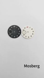 37mm Watch Dial With Hands Green Luminous Black/White For ETA 6497 ST3600 Watch Movement Parts