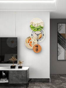 Living Room Wall Clock Modern Simple Creative Silent Decorative Artistic Acrylic Material Battery Powered Home Use Clock