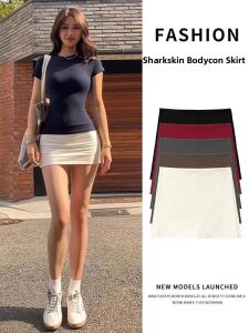 DVDK | Chân Váy Ngắn A-Line Ôm Dáng Cao Waisted Trắng