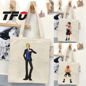 TFO Tote Bag One Piece the Straw Hat Pirates Monkey D. Luffy Versatile Ideal for College School