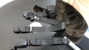 Namco เข็มขัดนิรภัย 3ซมทอง สีเทา สินค้าพร้อส่ง มีแคปได้ มอกเกี่ยวกับ 721-2551