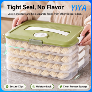 Stackable Multi‑Layer Food Storage Box Food‑Grade Container with Lid Refrigerator Organizer