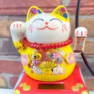Mèo thần tài vẫy tay bằng năng lượng mặt trời (mèo Neko) Chiêu tài tiến lộc