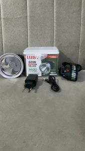 Luby L-2908L Headlamp LED Rechargeable 60W Warna Kuning Baterai 6000MAH Tahan Lama 50jam Tahan Air