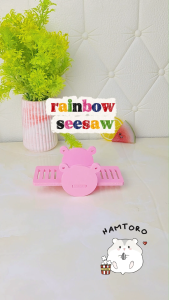 Hamtoro Rainbow SeeSaw Mainan Hamster Jungkat Jungkit Motif Beruang