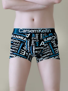 Pure Cotton Mens Underwear Loose Fit Sporty Breathable Fashion Letter Print Boxer Shorts Comfortable mid Waist Youth Size