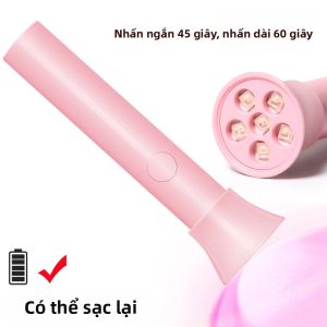 Máy Sấy Móng Tay Mini UV Dành Cho Móng Gel Đèn Làm Khô Móng Nhỏ Gọn USB Làm Khô Nhanh Sơn Gel Dụng Cụ Làm Móng Chất Liệu ABS 6 Bóng Đèn
