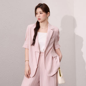 Slim Fit Traditional Chinese Style Suit Two-piece Set