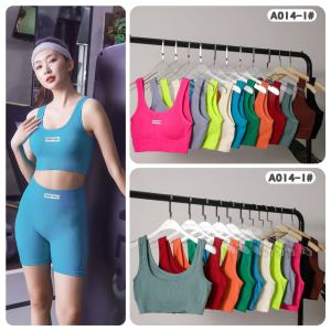 【Masih Ada】Setelan Olahraga Hotpants Tanktop+Celana Pendek / Setelan Baju Senam Workout Fitness Lari Zumba Aerobic Import