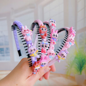 Anti-Slip Childrens Cartoon Fabric Hairband Cute Hair Pressing Tool for Frizz Control Comfortable No-Tie Hair Accessory