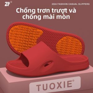 MONLEYTA | Dép đi trong nhà chống trượt cho người lớn tuổi Dép đi trong nhà mùa hè 2025 Dép đi trong nhà âm thanh thấp cho bố mẹ Dép đi trong nhà PVC cho nam và nữ