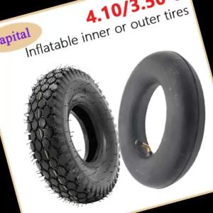New Inflatable Inner and Outer Tires 4.10/3.50-5 Used as Tire Modification Parts for Handcarts and Scooters