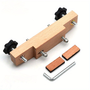 Wood Guitar Bridge Clamp Entry Level Bridge Clamp Acoustic Luthier Tools with Cork Gasket L-Wrench for Classical/Acoustic Guitar