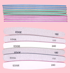 6/15pcs Grit150/180/240 Mix Multi Nail Files Combo Emery Boards Teardrop Dust-Free Shaping Beauty Salon Home Manicure Tools Kit