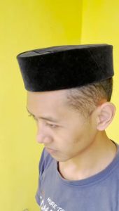Peci Songkok Kopiah Hitam Polos Pendek Tinggi 678cm Ac Non Ac Bahan Contesa & Royal Halus Quality