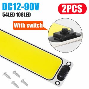 2~1PCS Ultra-bright LED Light Source with Switch Chip Reading Night Light 12-90V Interior Light Ceiling Lamp Car Camper Boat