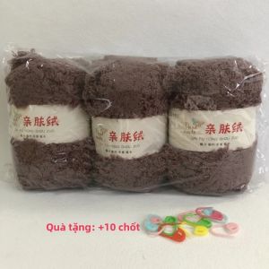 3 Cuộn Len Chenille Mềm 150g Chất Liệu Nhung San Hô Mềm Mại Dùng Để Đan Móc Đồ Handmade Làm Búp Bê Áo Len Khăn Khăn Tắm Chất Liệu Len Pha Polyester