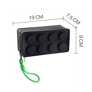Creative Building Block Shaped Handbag Pen Storage Bag with Rope Portable Stationery Organizer Pencil Case Sundries Organizer