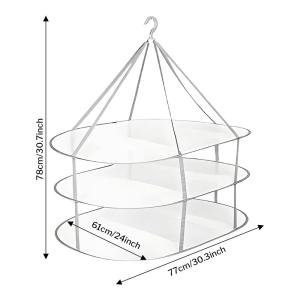 Drying Rack Hanging Folded Mesh Clothes Drying Net Rack Lay Flat Dry Hanger for Indoor Outdoor Delicates Towel Socks Swimsuit