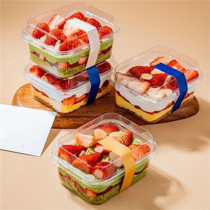 5/10/20PCS Transparent Cake Box Moustiramisu Dessert Pastry Packaging Box Wedding Christmas Kitchen Baking Food Storage Box