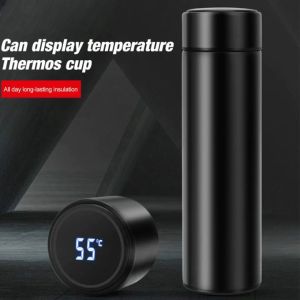 กาต้มน้ำพกพา ขวดน้ำเดือดขนาด 500 มล กาต้มน้ำอัจฉริยะควบคุมอุณหภูมิการเดินทางพร้อมตัวกรอง