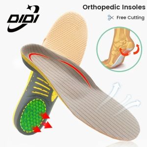 DIDI 1 Pair Premium Orthopedic Insoles Arch Support Shock Absorption Gel Insoles Orthotics Flat Foot O/X Leg Correct Sole Pad Shoes Insert for Plantar Fasciitis Feet Care Insole