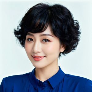 Wig female short hair middle-aged and elderly breathable headgear simulation head oblique bangs fashionable lady mother short curly hair