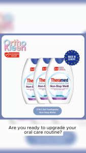 Theramed 2in1 Anti-Cavity Gel Toothpaste - Non-Stop White 75ml Triple Pack