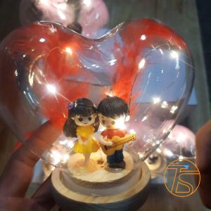 Lọ trái tim quà tặng 8 tháng 3 có đèn led kèm họa tiết nhân vật - Hộp quà sinh nhật cho bạn gái - Quà lễ kỷ niệm quốc tế phụ nữ 8/3