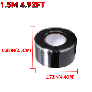 Self Sealing Fusing Silicone TapeWaterproof Hose Tape Pipe for Water Emergency Pipeline Repair Cable Winding Insulating Red
