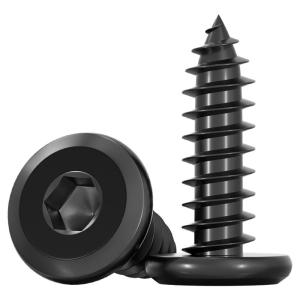 TIANZHUOJINSHU | Black 304 Stainless Steel Hex Socket Self-Tapping Screws