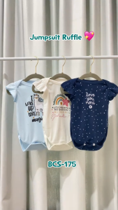 Jumpsuit Bayi BCS-175 Lengan Pendek Ruffle Jumper Bayi BABY STAR / BRIGHT STAR Baju Bayi Perempuan Jumper Bayi Baru Lahir Jumper Jumpsuit Jumsuit Setelan Set Set Baju Lucu Murah Baju Bayi Baby Perempuan