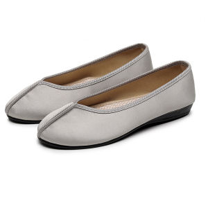 Flat Shoes Cow Tendon Soles Cloth Shoes Plain Tea Clothes Spring and Autumn Mom Shoes Womens Single Shoes Embroidered Shoes