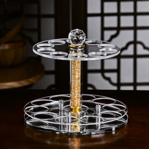 ZHUXI | Rotating Luxury Crystal Glass Display Rack