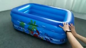 สระน้ำเป่าลม สระว่ายน้ำเป่าลม แถมฟรี ที่สูบไฟฟ้า สูบไฟฟ้า พร้อมเล่น กันลื่นสุดๆ สระเป่าลม พร้อมส่ง สระว่ายน้ำ 1.5/2/3 /4เมตร 3 ชั้น