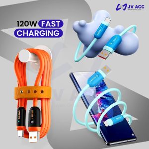 NVN-KD48 CANDY COLOUR KABEL DATA CHARGER TYPE TIPE C 120W FAST CHARGING