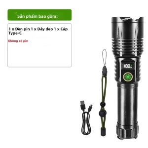 Đèn Pin LED Siêu Sáng 6000M Tầm Xa Có Thể Sạc Lại Đèn Pin Chống Nước Cho Cắm Trại Ngoài Trời Câu Cá Săn Bắn Khẩn Cấp