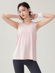 Summer Long Yoga Vest Womens Sleeveless Sports Fitness Running Professional Training Outerwear Breathable Moisture Wicking