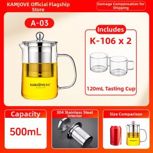 Kamjove | Glass Infuser Tea Mug Office and Home Use