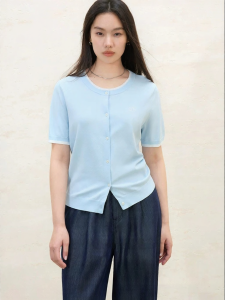 DUSHU | Embroidered Summer New Casual Slim Fit Loose School Style Knitwear