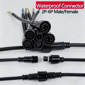 Bộ Đầu Nối Dây Chống Thấm Nước 2/3/4/5/6 Chân Kèm Cáp Khớp Nối Điện Đạt Chuẩn Cho Đèn LED Và Sử Dụng Ngoài Trời