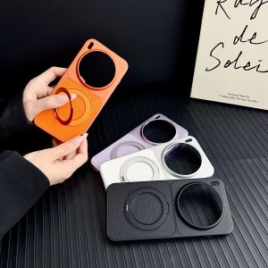 Applicable to VIVO X300S mobile phone case X200Ultra lychee leather pattern 360 rotating magnetic suction bracket anti-drop hard cover h260709