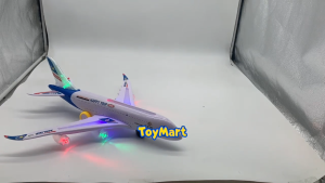 A330 4D Flash Airplane Toy w/ Sound Light Bump and Go Action