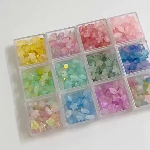 Bộ 608 Hạt Cườm Pha Màu 10mm 24 Ô/hộp Dùng Làm Đồ Trang Sức Tự Làm - Hạt Cườm Hình Sao Năm Cánh Và Trái Tim Nhiều Màu Sắc