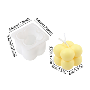 Christmas Holly Leaf Bubble Candle Silicone Mold Handmade Aromatherapy Gypsum Clay Making Shaped Candle Xmas New Year Gift Mold