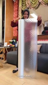 Stiker Kaca Sanblast Motif Bambu Putih Minimalis GS 0503 Dekorasi Hiasan Jendela Rumah High Quality 120 cm x 25 cm Ready Stok