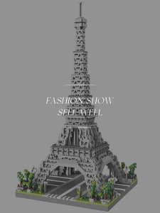 42CM Large Paris eiffel tower model Building block Architecture 3D Puzzle Funny Toys For boys 42厘米积木巴黎铁塔