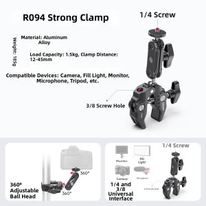 Ulanzi | Universal Multifunctional U-shaped Magic Arm Tripod Clamp