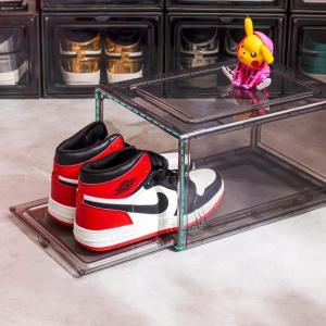 Magnetic Kotak Sepatu Sneakers Box Akrilik Transparan Tebal Premium Display Box Shoe Box Susun Sneakers Box Shoe Storage Boxes