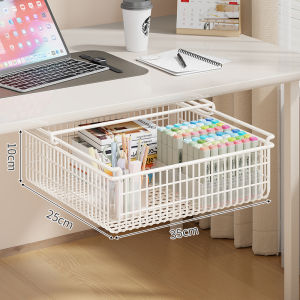 MUGG | Desk Under Table Hanging Drawer Type No Drilling Pull Out Storage Shelf